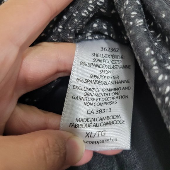 Segments Luxe | Black A-Line Mini Skort Classic Polka Dot Stretch Pull-On Sz XL - Picture 4 of 7